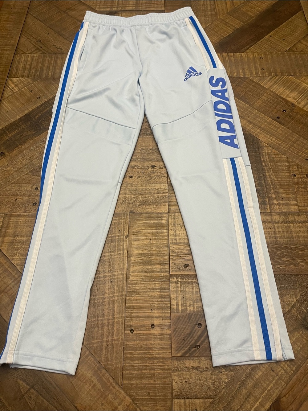 adidas Youth Girls Tiro 19 Track Pants Sky Blue White Large L (13-14Y)